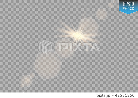 Vector transparent sunlight special lens flare light effect. Sun flash with rays and spotlight 42551550