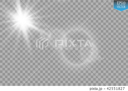 Vector transparent sunlight special lens flare light effect. Sun flash with rays and spotlight 42551827