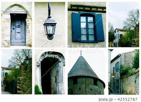Collection of Facades of Carcassonne, France 42552787