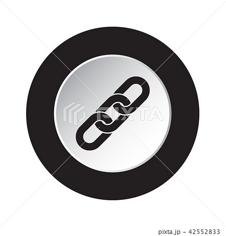 round black, white button icon - hanging chain round black, white button icon - hanging chain 42552833