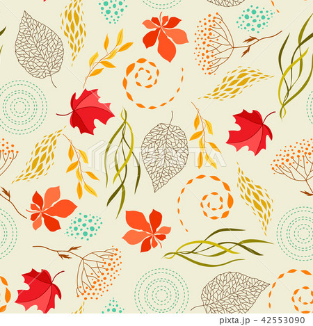 Seamless pattern with falling leaves. Seamless pattern with falling leaves. 42553090