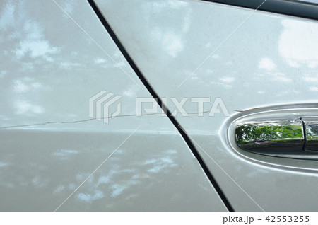 scratch from accident on silver color car scratch from accident on silver color car 42553255