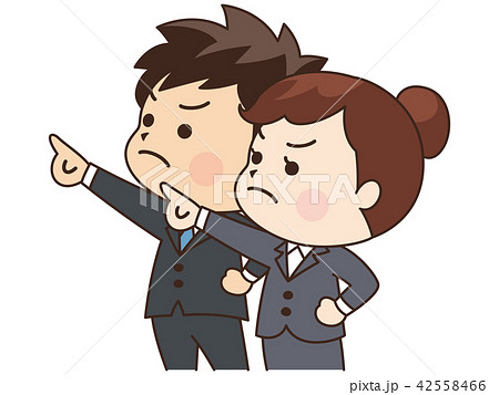 目標を指差すリクルートスーツの就活生 42558466