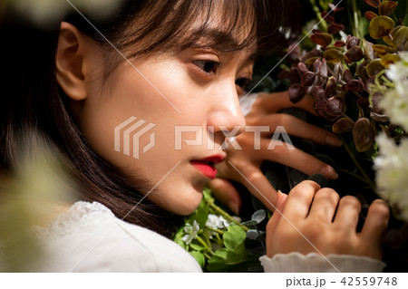 女性　ビューティー　ポートレート 42559748