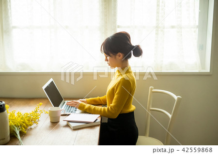 女性 ライフスタイル パソコン 女性 ライフスタイル パソコン 42559868