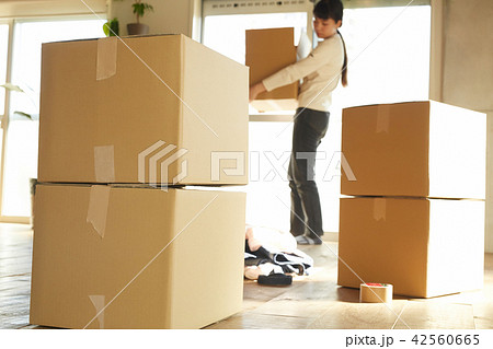 女性　引っ越し 42560665