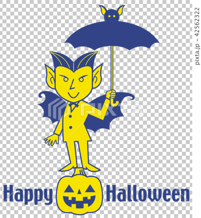 ハロウィン素材 怪物くん コウモリ男のイラスト素材