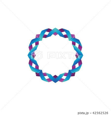 Glossy color ribbon form a circle 42562526