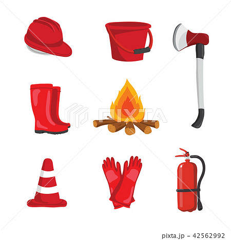 fire equipment vector collection design 42562992