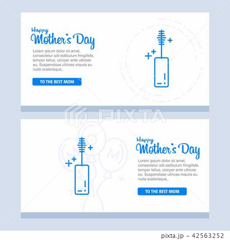 Mother's day greeting card with blossom flowers 42563252