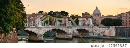Rome River Tiber panorama 42565387