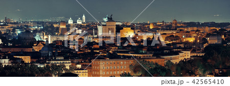 Rome skyline night view 42565410