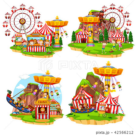Set of various carnival scenes Set of various carnival scenes 42566212