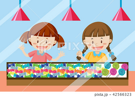 Children buying sweet candy 42566323