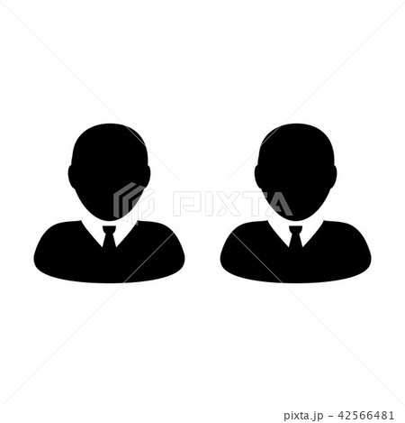 Employee icon vector male group of persons symbol 42566481
