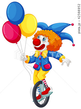 A Clown Riding A Unicycle Stock Illustration A Clown Riding A Unicycle Stock Illustration
