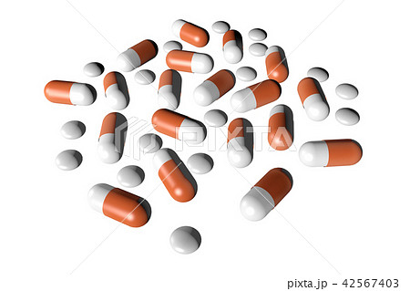 薬のイラスト 錠剤 カプセル のイラスト素材 42567403 Pixta