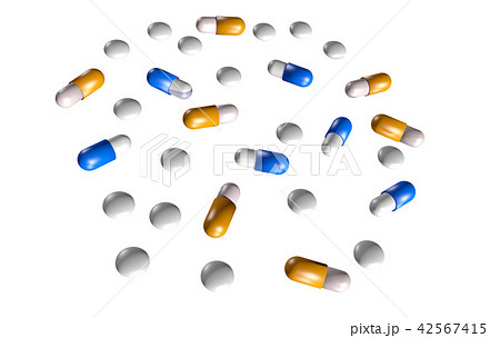 薬のイラスト 錠剤 カプセル のイラスト素材