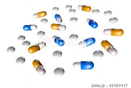 薬のイラスト 錠剤 カプセル のイラスト素材 42567417 Pixta