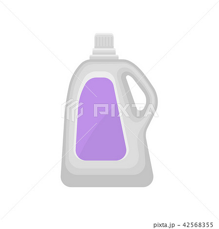Plastic bottle for liquid laundry detergent, household cleaning chemical product container vector 42568355
