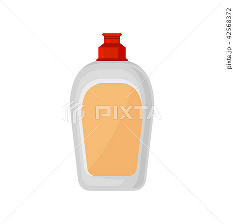 Plastic bottle for dishwashing liquid, household cleaning chemical product container vector 42568372