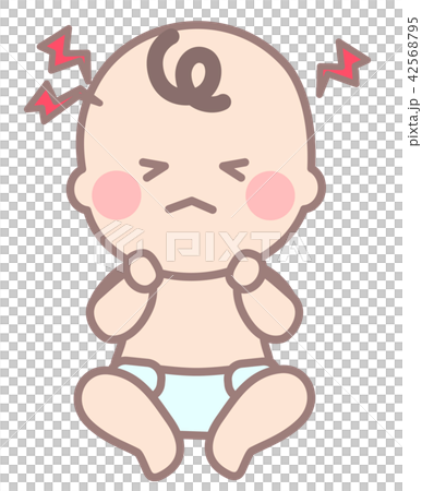 A Baby With A Headache Stock Illustration