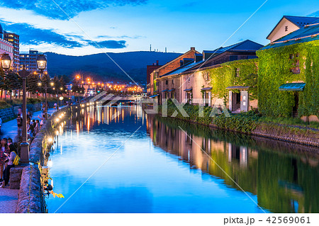 《北海道》小樽運河・夜景 《北海道》小樽運河・夜景 42569061