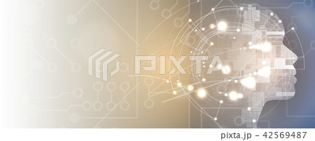 Artificial intelligence. Technology web background 42569487