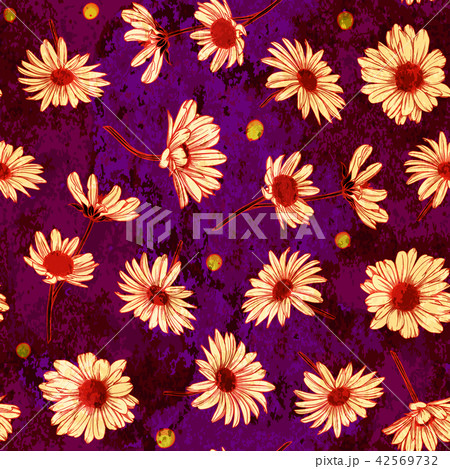 Retro seamless pattern chamomile  42569732