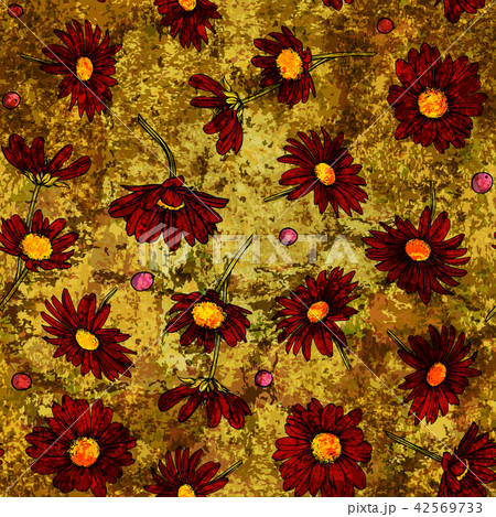 Retro seamless pattern chamomile   42569733
