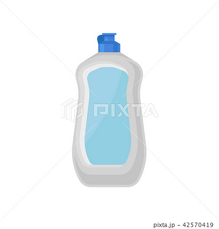 Bottle of dishwashing liquid, household cleaning chemical product container vector Illustration on a 42570419