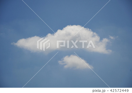 クジラの親子雲 面白い形の涌き雲 クジラ形の親子雲 クジラの親子雲 面白い形の涌き雲 クジラ形の親子雲 42572449