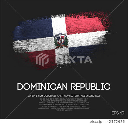 Dominican Republic Flag Made of Brush Paint 42572926