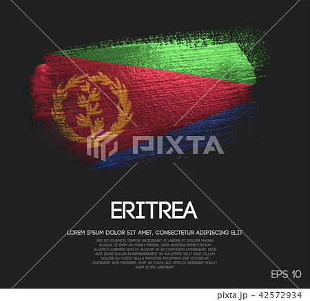 Eritrea Flag Made of Glitter Sparkle Brush Paint 42572934