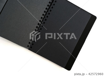 Black paper spiral notebook for white pencil 42572960