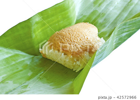 Thai custard in the banana leaf wrapped Thai custard in the banana leaf wrapped 42572966