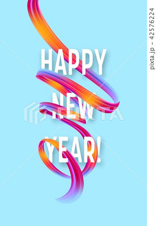2019 New Year on the background of a colorful brushstroke oil or acrylic paint design element 2019 New Year on the background of a colorful brushstroke oil or acrylic paint design element 42576224