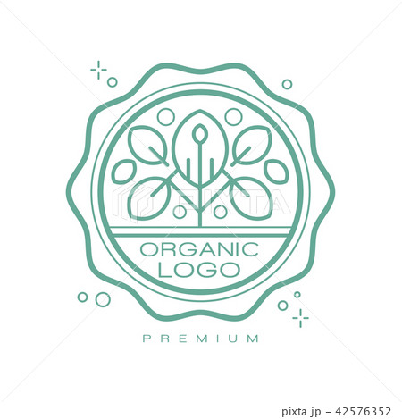 Organic logo premium, design element can be used for healthy products, natural cosmetics, premium Organic logo premium, design element can be used for healthy products, natural cosmetics, premium 42576352