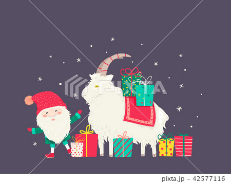 Man Jul Tomte Goat Illustration 42577116
