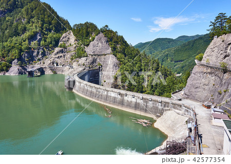 岐阜県 高根第一ダムの写真素材