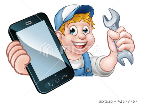 Mechanic Plumber Handyman Phone Concept Mechanic Plumber Handyman Phone Concept 42577767