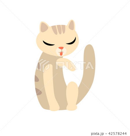 Graceful cat cartoon character vector Illustration on a white background 42578244