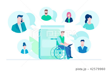 Business chat - flat design style illustration 42579960