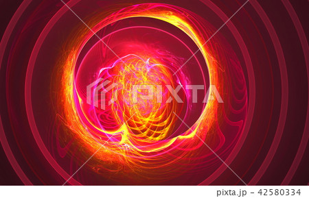 Another supernova near foreground as the storming of the red ball of fire abstraction based on 42580334