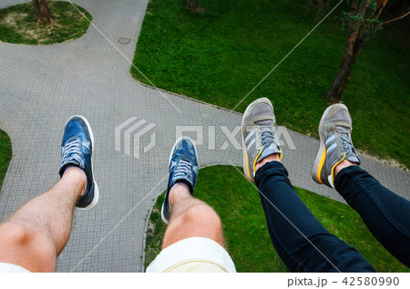 Feet Hanging in the Air First Person View 42580990