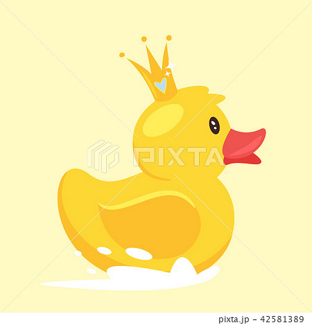 rubber duck with golden crown 42581389