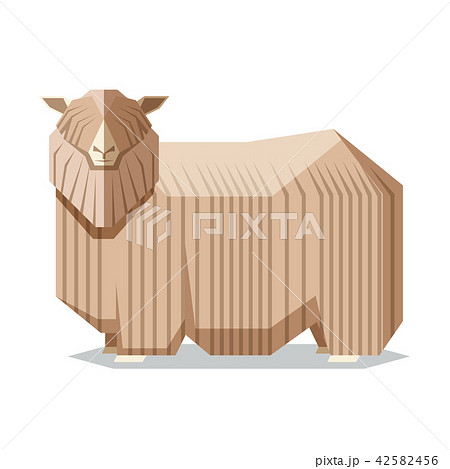 Flat geometric Lincoln sheep 42582456