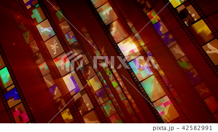 Inclined Brown Retro Film Stripes 42582991
