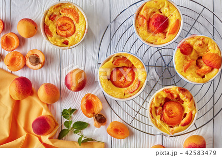 french summer dessert - Baked apricot clafoutis 42583479