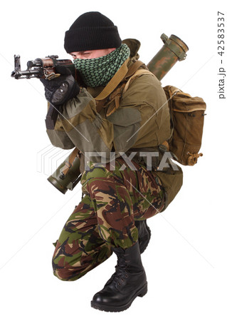 fighter with ak-47 rifle fighter with ak-47 rifle 42583537